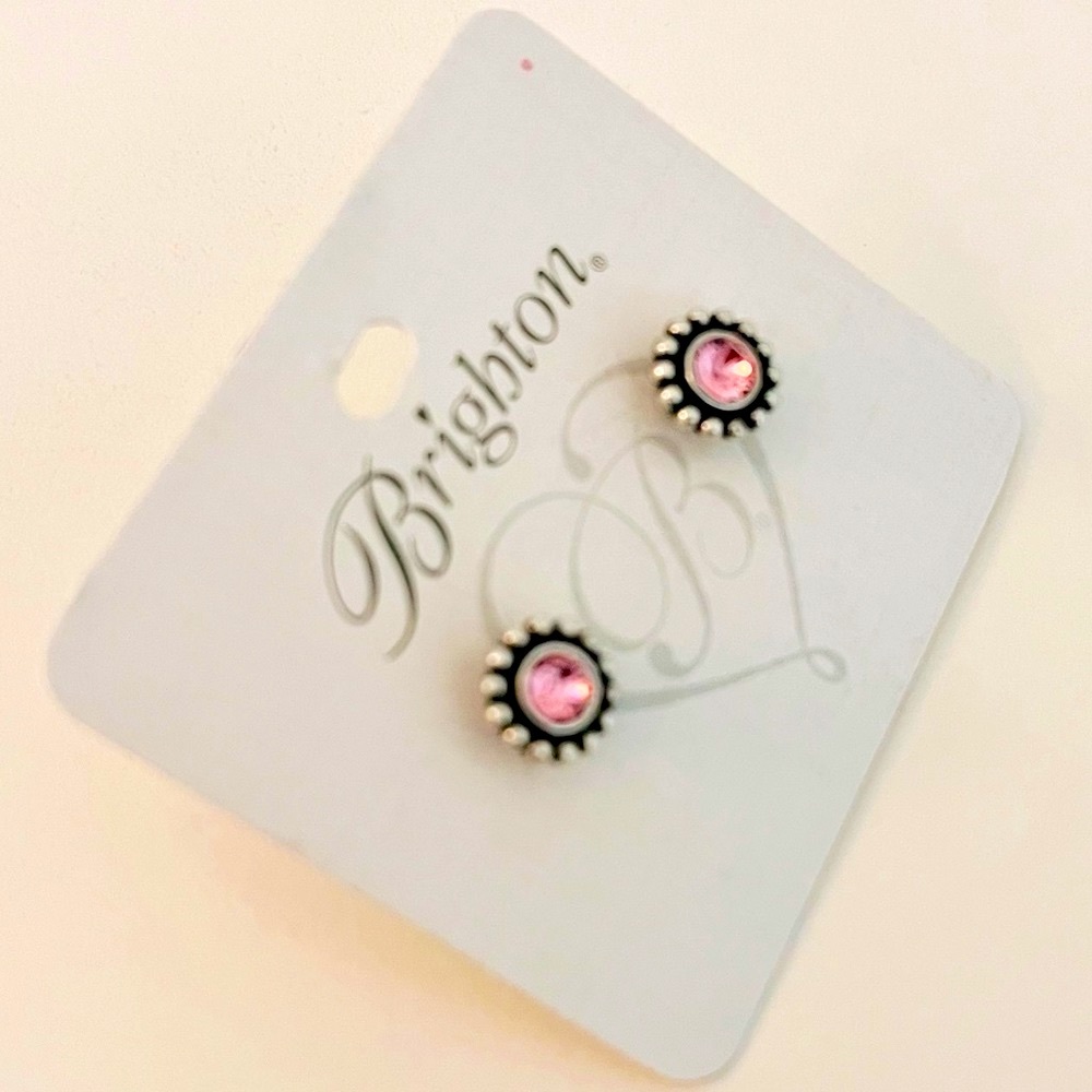 Brighton pink earrings, like new, worn only twice, great for any season or age!
